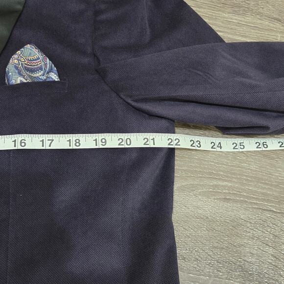 Paisley & Gray Slim Fit Purple Blazer with Black Lapel 44R - Picture 9 of 11